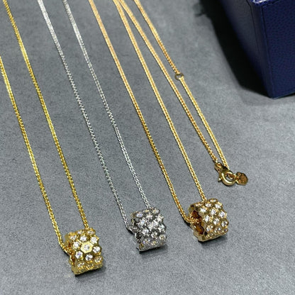 [ROYAL]BEE LOVE DIAMOND PAVED 3 ROW NECKLACE