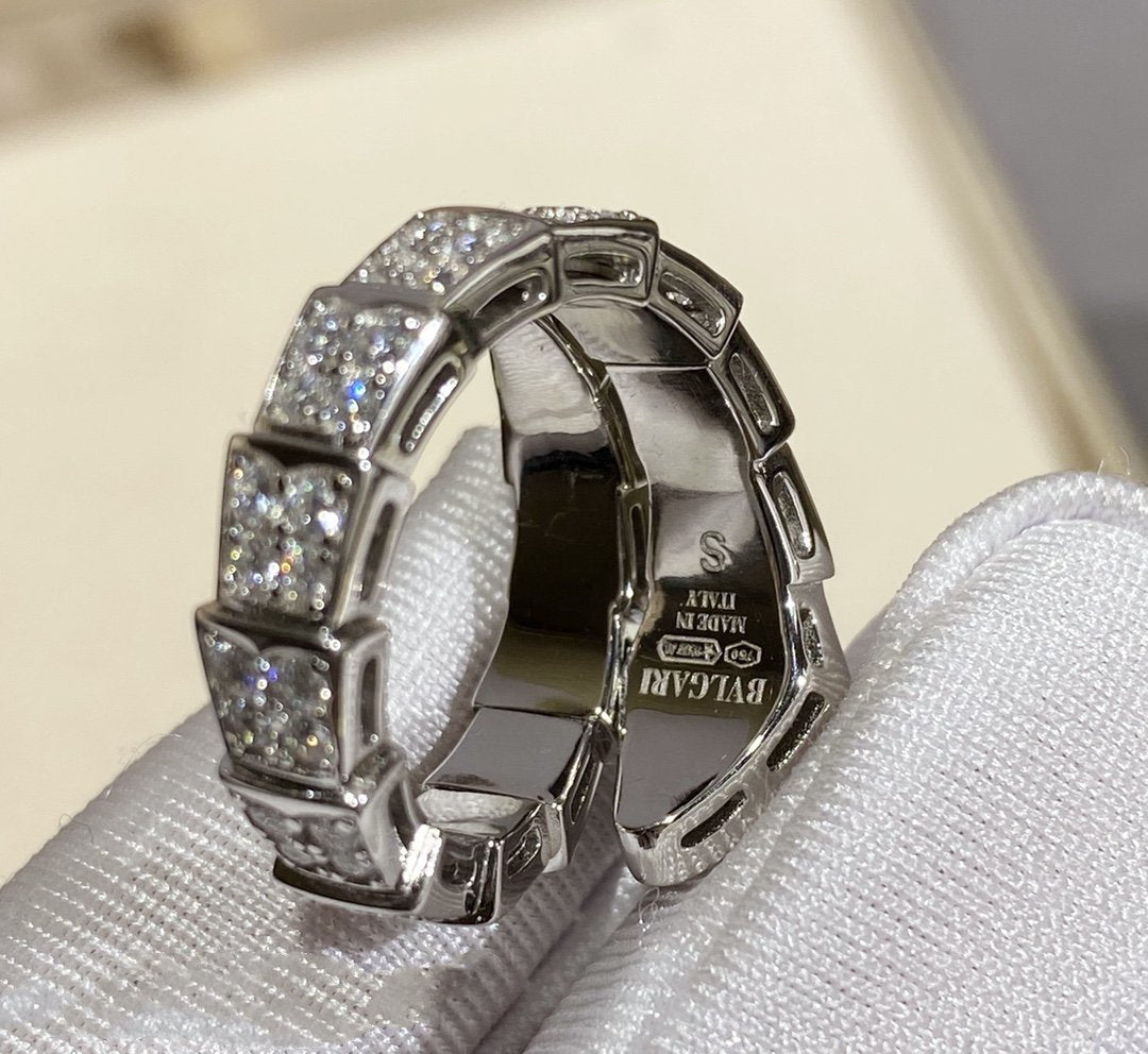 [ROYAL]SERPENTI RING SILVER DIAMOND PAVED