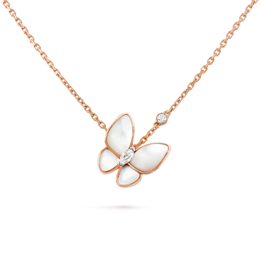 [ROYAL]BUTTERFLY MOP DIAMOND NECKLACE