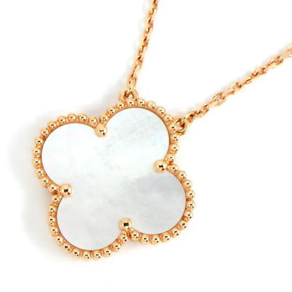 [ROYAL]CLOVER  15MM WHITE MOTHER-OF-PEARL NECKLACE