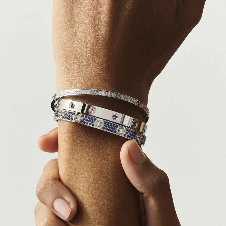 [Royal Jewellery]Classic 6.1mm Love Bracelet 10-Diamond Multicolor