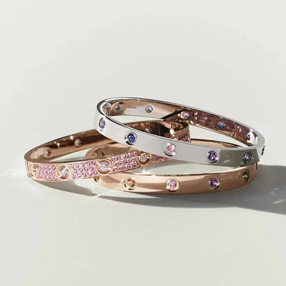 [Royal Jewellery]Classic 6.1mm Love Bracelet 10-Diamond Multicolor