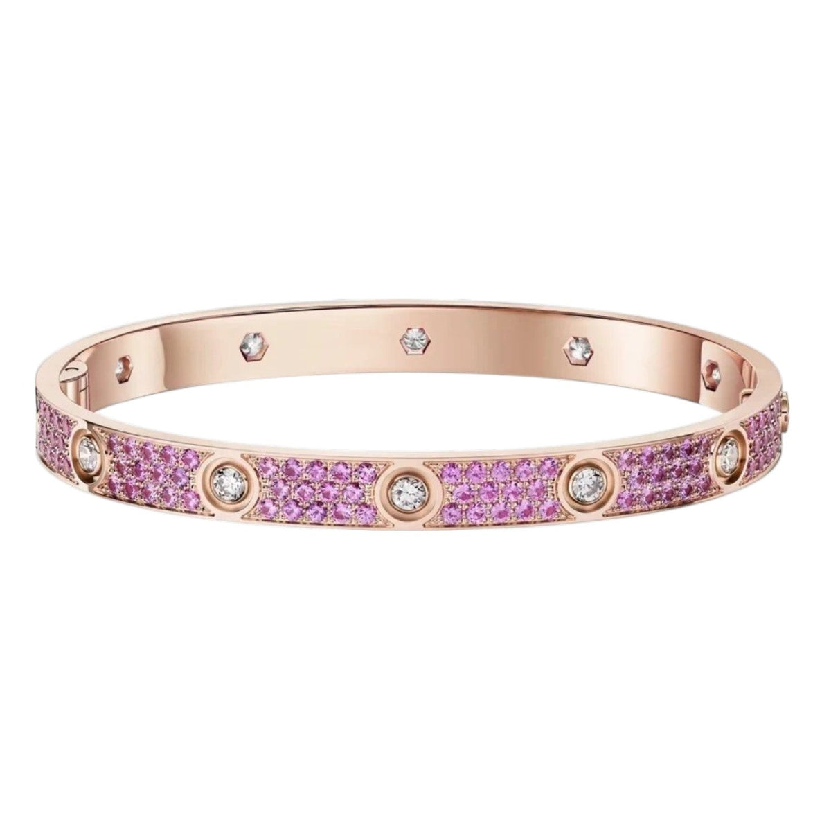 [Royal Jewellery]Classic 6.1mm Love Bracelet 10-Diamond Full Pavé