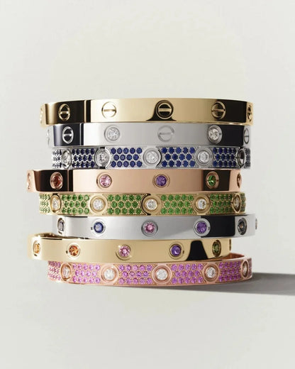[Royal Jewellery]Classic 6.1mm Love Bracelet 10-Diamond Full Pavé