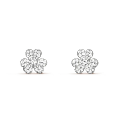 [ROYAL]CLOVER COMOS DIAMANT OHRRINGE SILBER