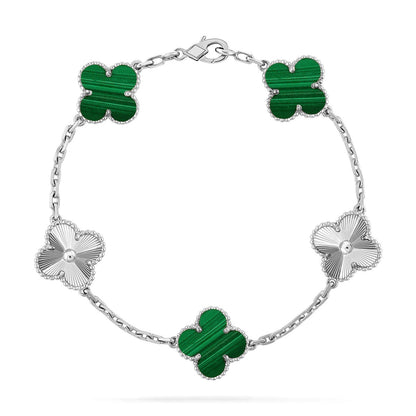 [Royal Jewellery] CLOVER 5 MOTIF MALACHITE BRACELET COLLECTION