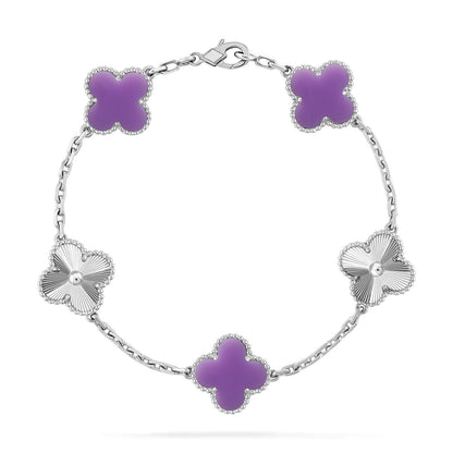 [Royal Jewellery]CLOVER 5 MOTIF LIGHT PURPLE BRACELET COLLECTION