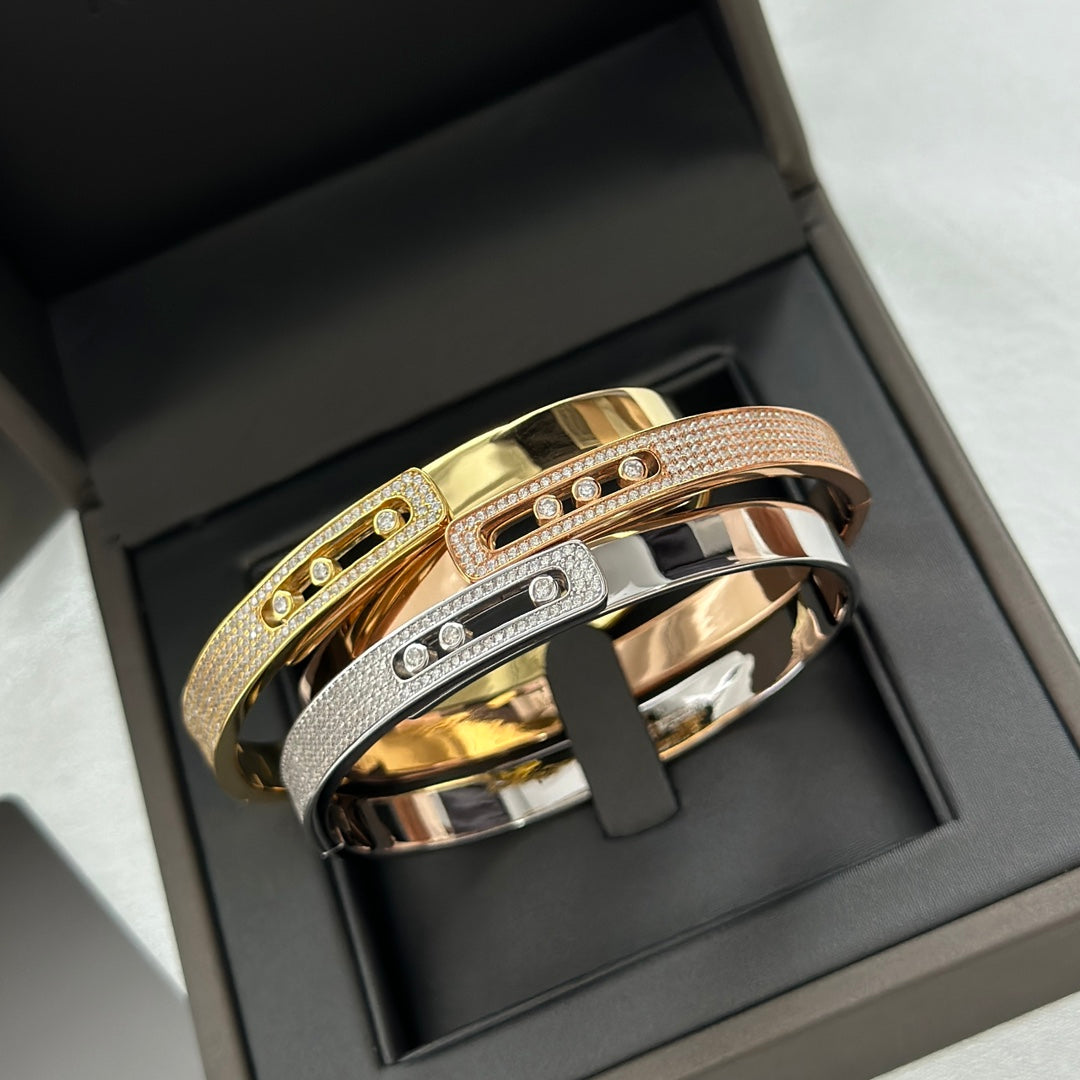 [Royal Jewellery]Move Noa Rose Gold Pavé Diamond Bangle Bracelet