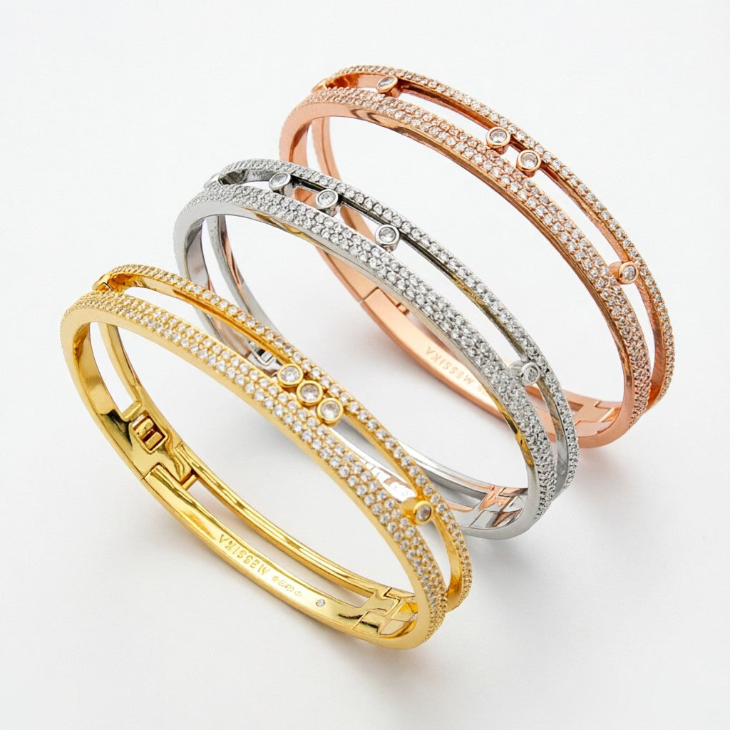 [Royal Jewellery]Move Romane pavé bangle