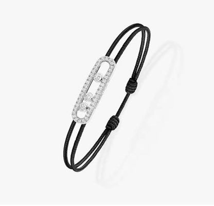 [Royal Jewellery]Messika Care(s) pink cord pavé bracelet