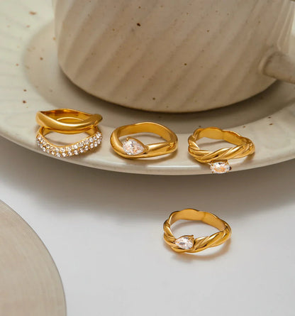 [Royal&Vicky]Noemi kuratierte Ringstapel-Kollektion