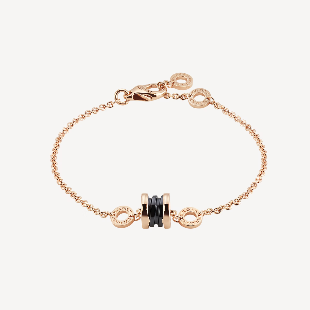 [ROYAL]ZERO 1 SOFT PINK GOLD AND BLACK CERAMIC BRACELET