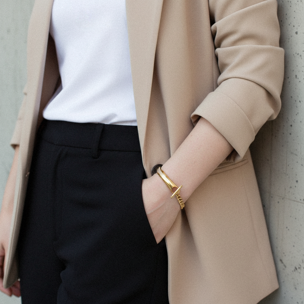[Royal&Vicky]Myrna Gliederketten-Armreif in Gold