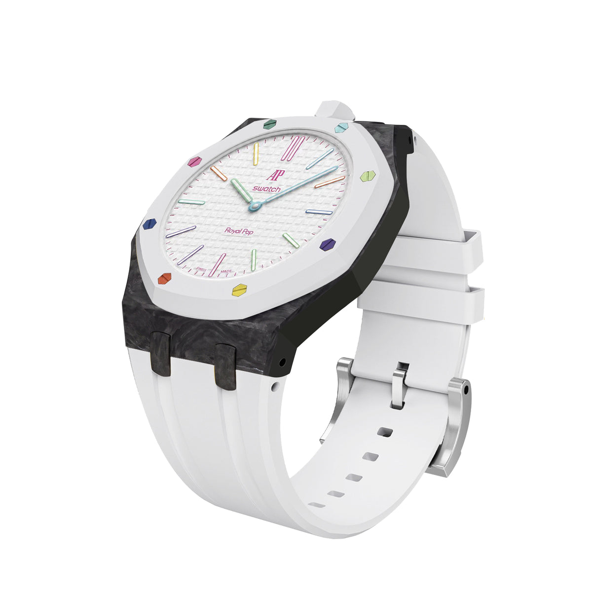 Royal Oak Pop Exclusive Gehäuse aus Karbonfaser & Silikonarmband