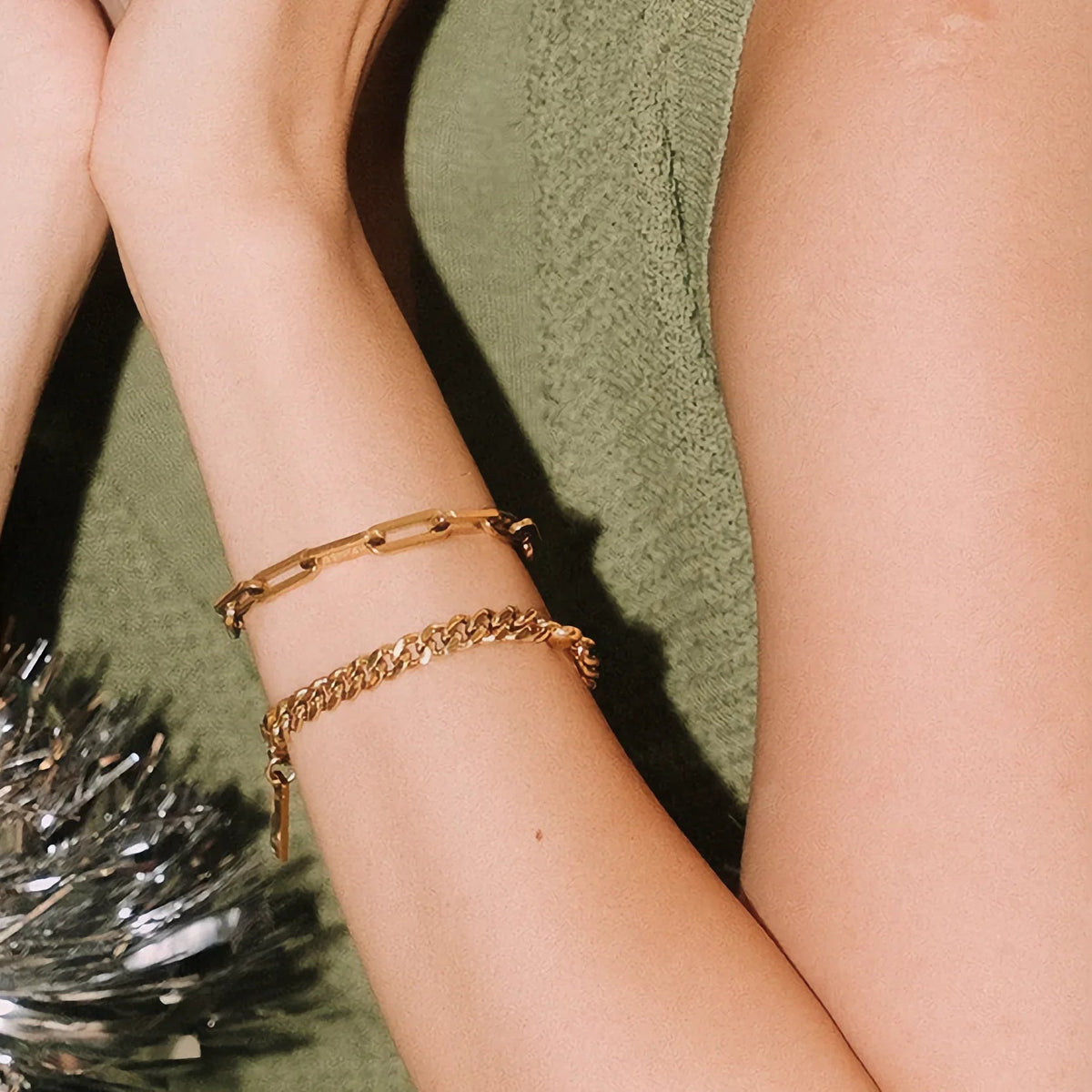 [Royal&Vicky]Asta Gold Paperclip Chain Bracelet