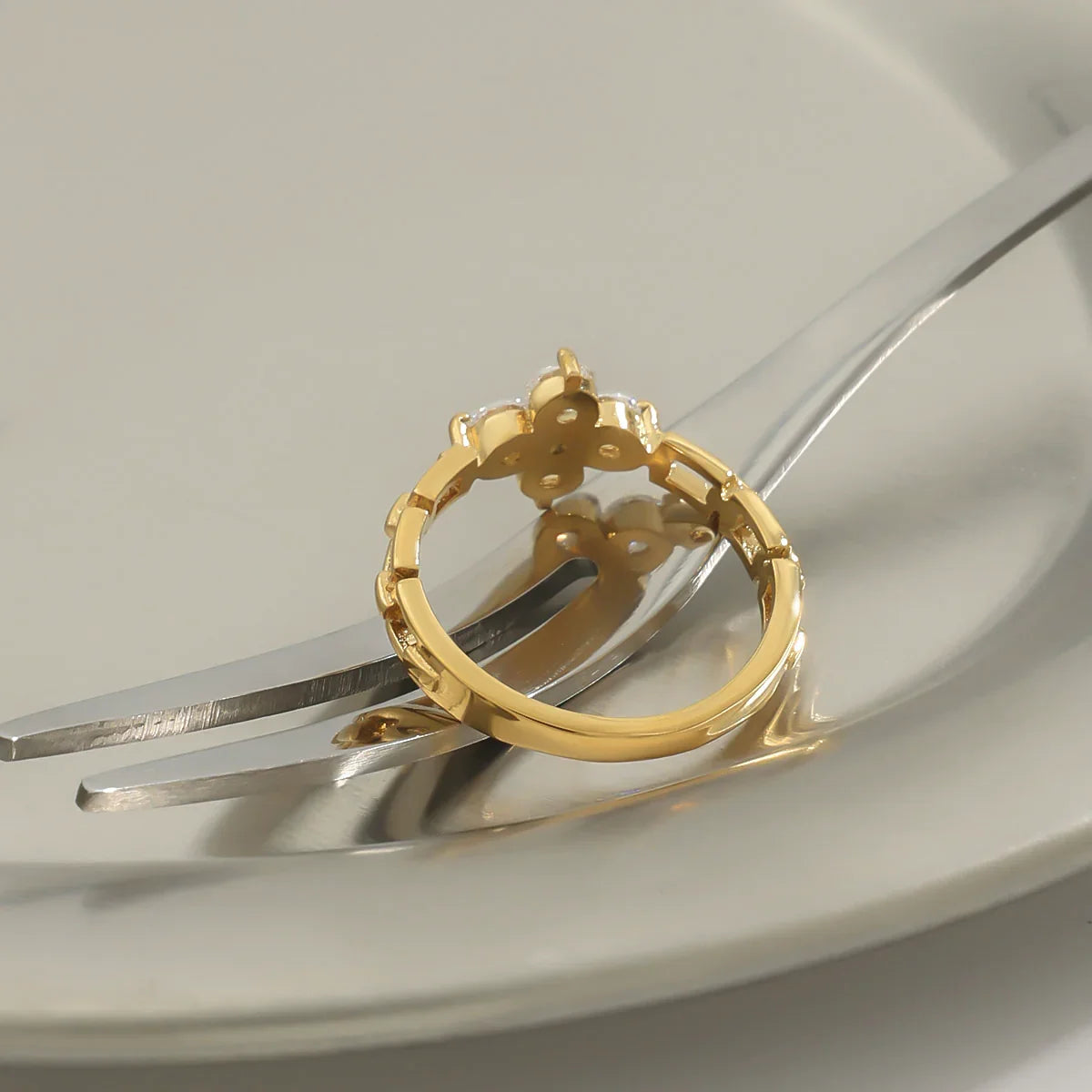 [Royal&Vicky]Clestine Diamant-Blütenring