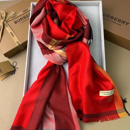 SCARF 200 CM IN ORANGE RED CASHMERE 394730