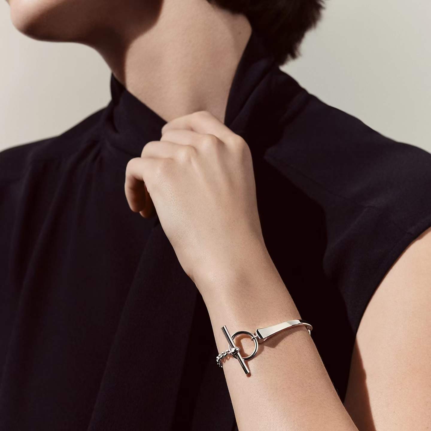 [Royal Jewellery]CLOU DE FORGE BRACELET WITH SQUARE CONE STUDS