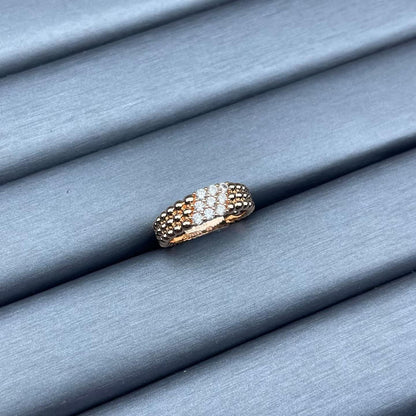 [Royal Jewellery]NARROW BEADED RING WITH DIAMONDS