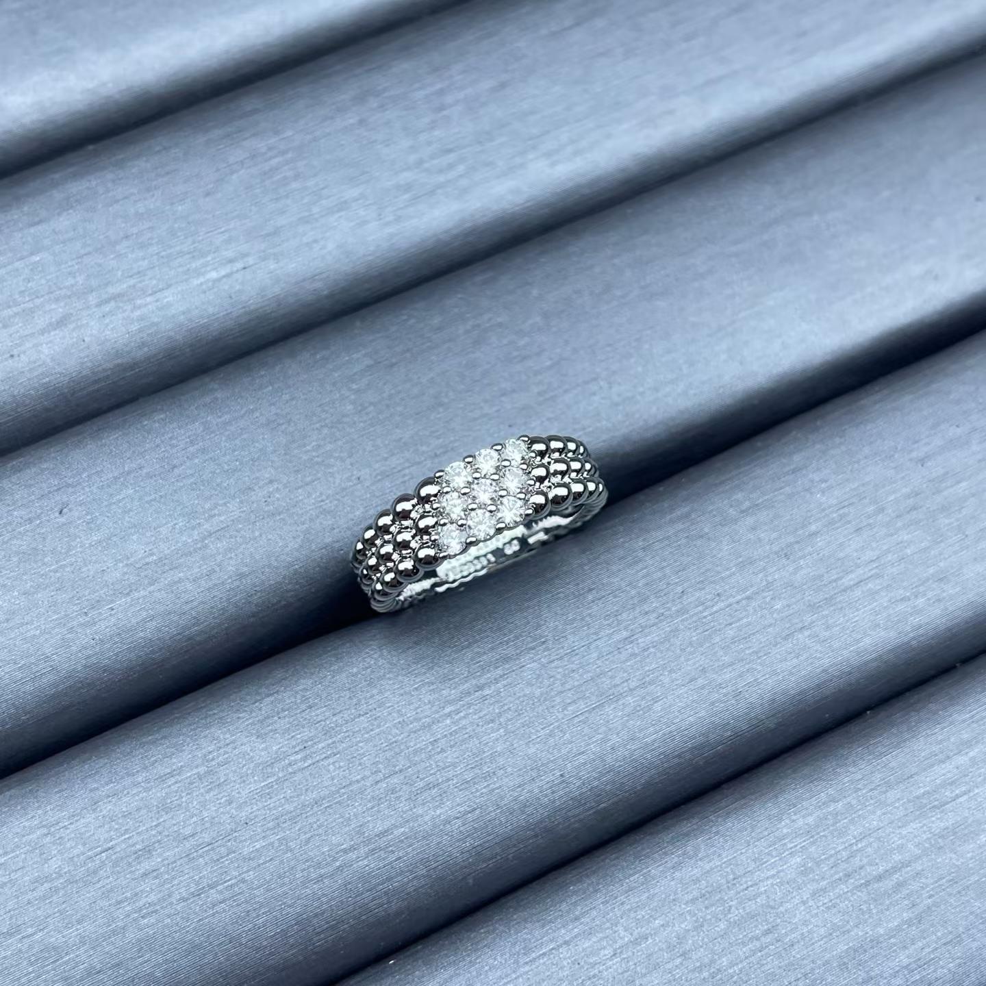 [Royal Jewellery]NARROW BEADED RING WITH DIAMONDS