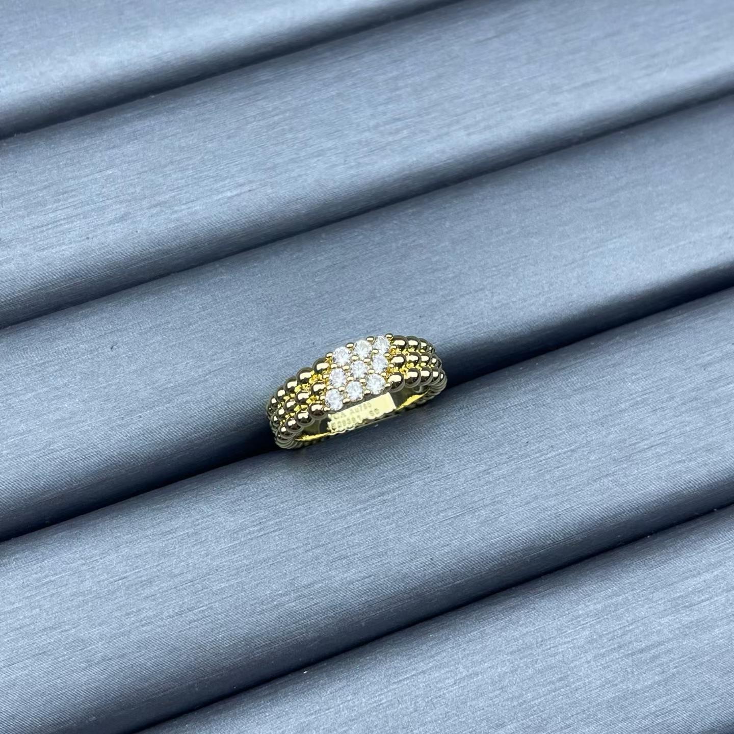 [Royal Jewellery]NARROW BEADED RING WITH DIAMONDS