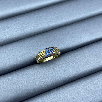 [Royal Jewellery]NARROW BEADED RING WITH DIAMONDS