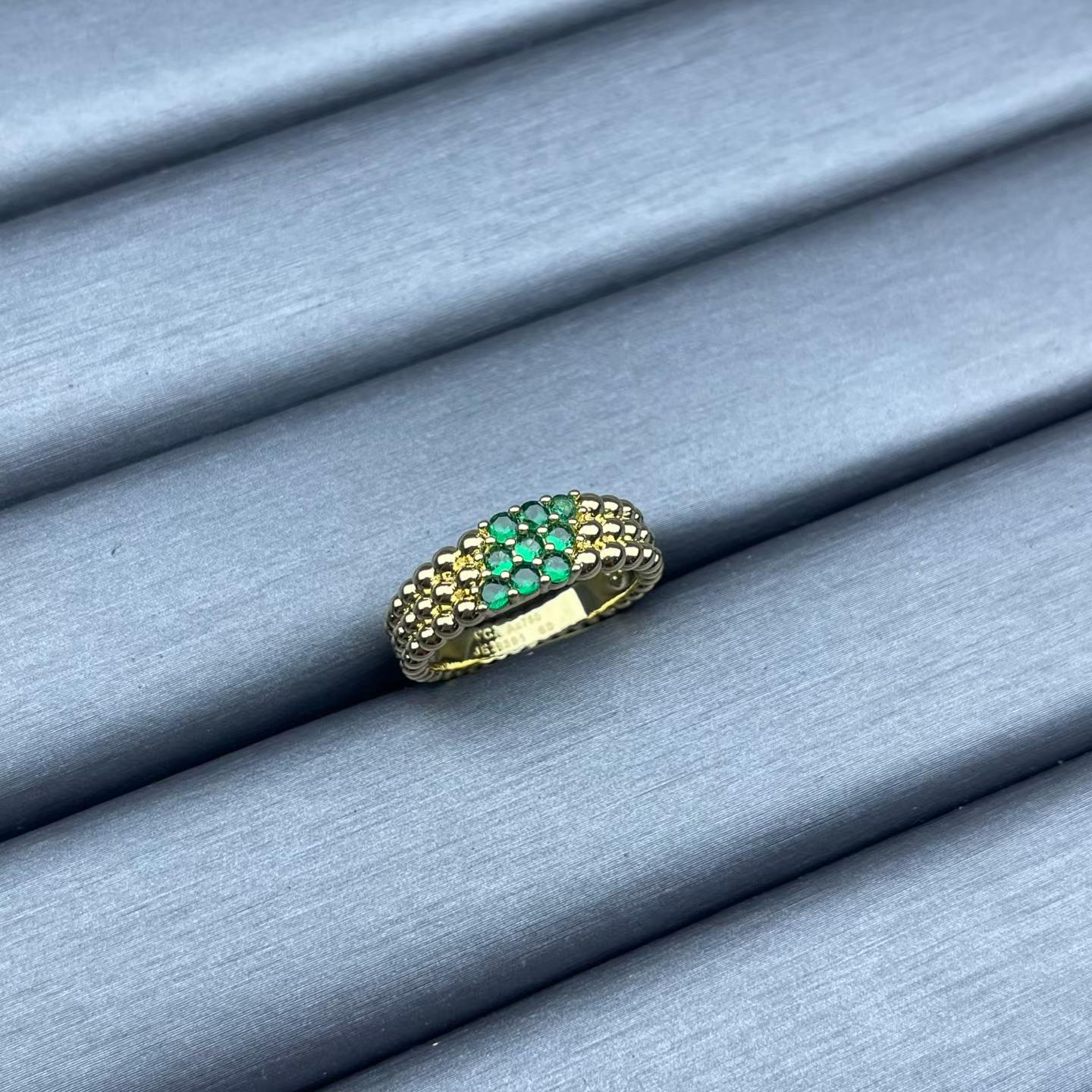 [Royal Jewellery]NARROW BEADED RING WITH DIAMONDS