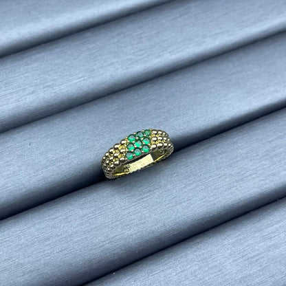 [Royal Jewellery]NARROW BEADED RING WITH DIAMONDS