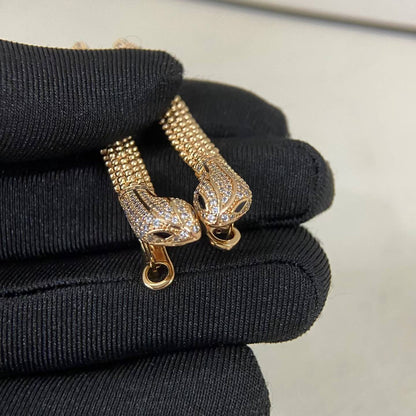[Royal Jewellery]DIAMOND-SET DEW DROP SERPENT SERIES SNAKE CLIP EARRINGS