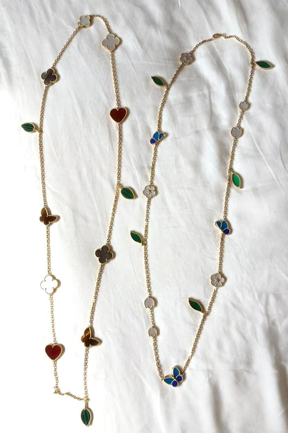 [Royal Jewellery ]LUCKY SPRING GOLD  MOTIFS  NECKLACE