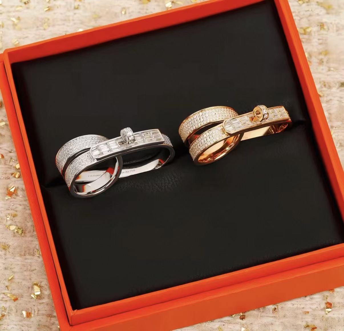[Royal Jewellery]NEW STYLE FULL CIRCLE DOUBLE DIAMOND RING