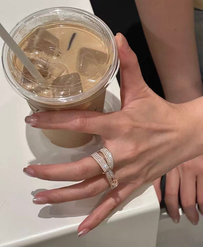 [Royal Jewellery]NEW STYLE FULL CIRCLE DOUBLE DIAMOND RING