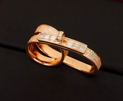 [Royal Jewellery]NEW STYLE FULL CIRCLE DOUBLE DIAMOND RING