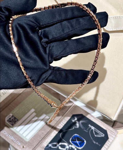 [Royal Jewellery]SERPENTI VIPER SERIES ROSE GOLD SNAKE NECKLACE