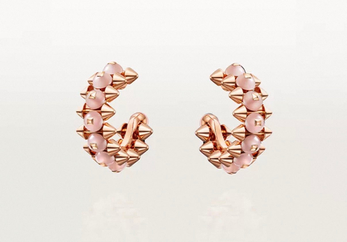 [Royal Jewellery]CLASH COLLECTION AGATE CHALCEDONY STUD EARRINGS