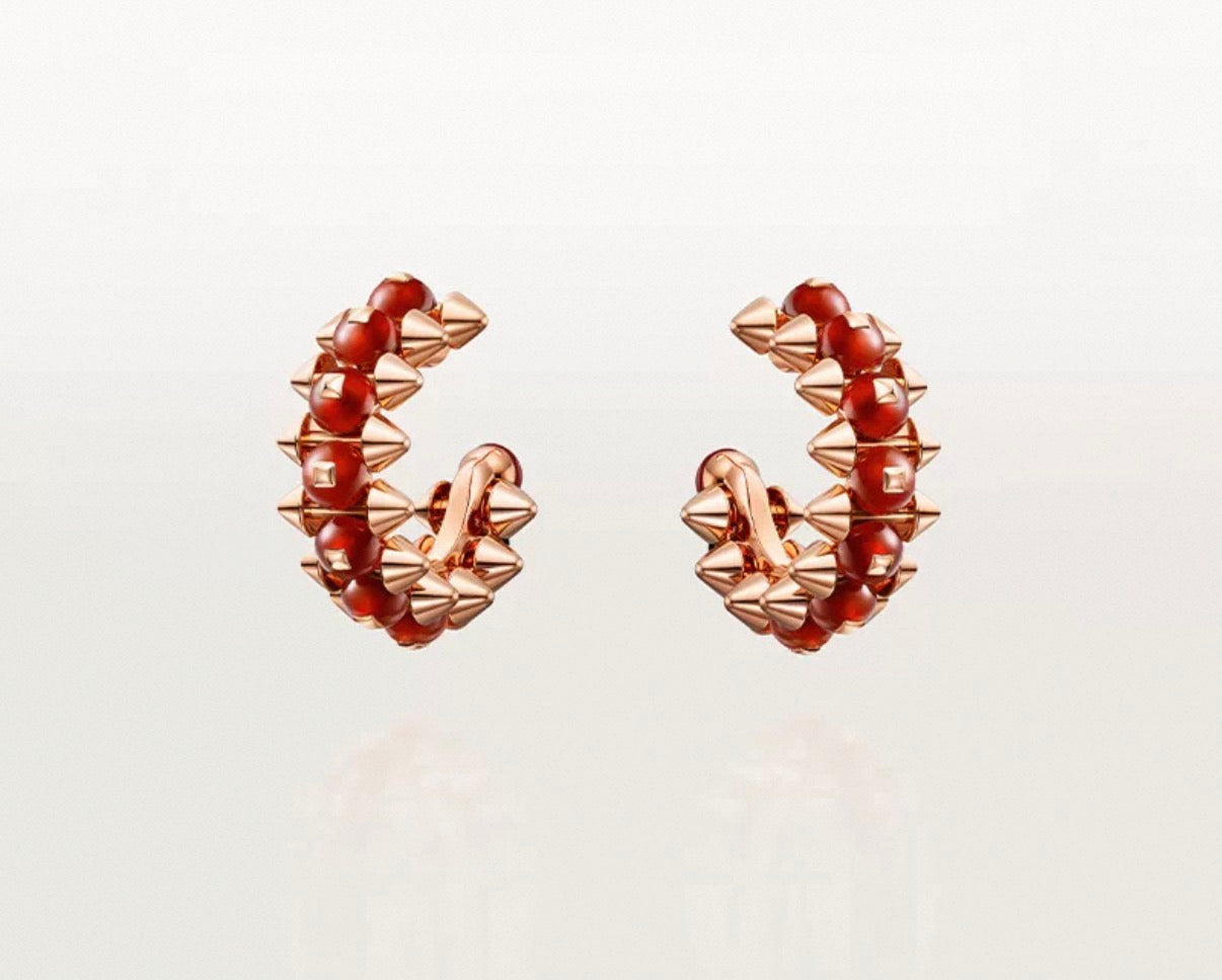 [Royal Jewellery]CLASH COLLECTION AGATE CHALCEDONY STUD EARRINGS