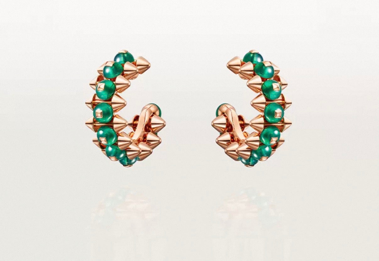 [Royal Jewellery]CLASH COLLECTION AGATE CHALCEDONY STUD EARRINGS