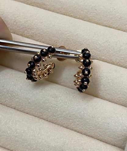 [Royal Jewellery]CLASH COLLECTION AGATE CHALCEDONY STUD EARRINGS