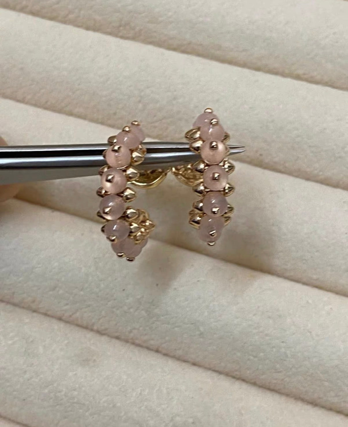 [Royal Jewellery]CLASH COLLECTION AGATE CHALCEDONY STUD EARRINGS