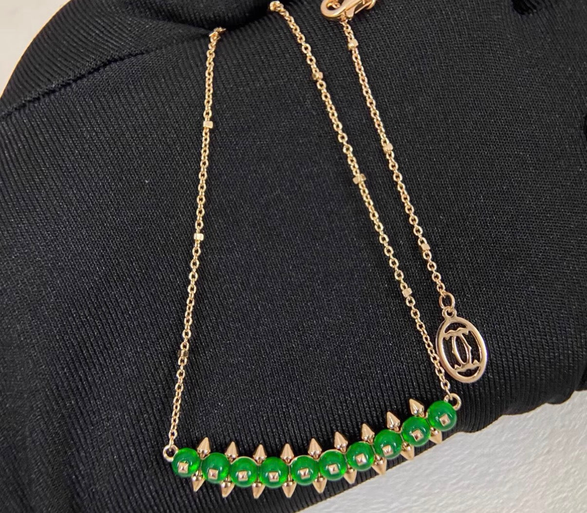 [Royal Jewellery]CLASH COLLECTION AGATE CHALCEDONY STUD NECKLACE