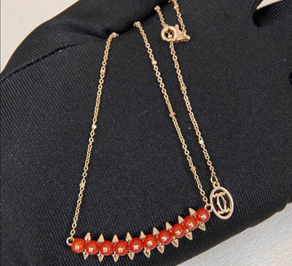 [Royal Jewellery]CLASH COLLECTION AGATE CHALCEDONY STUD NECKLACE