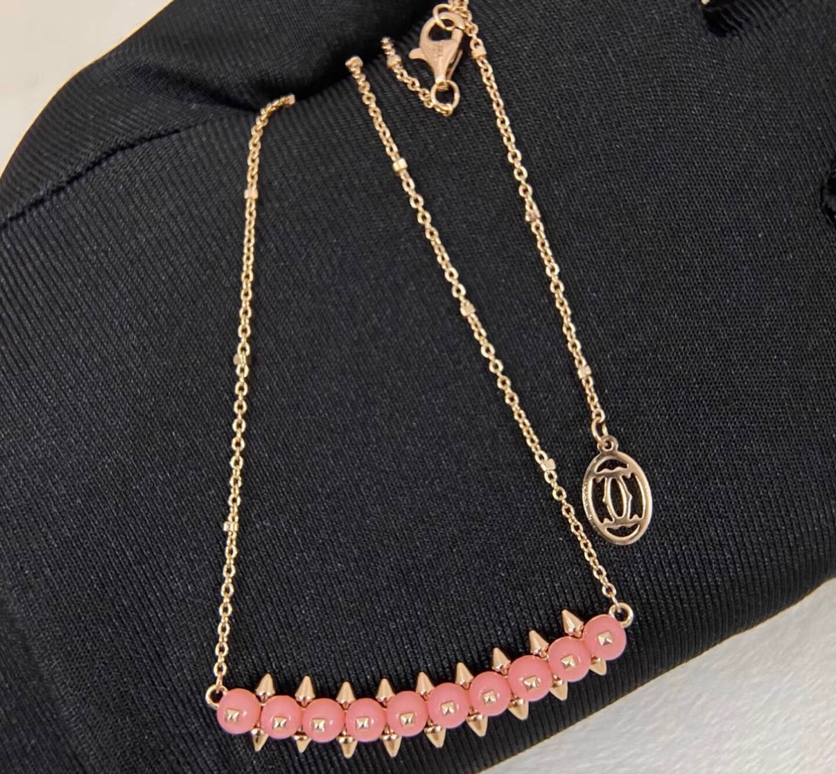 [Royal Jewellery]CLASH COLLECTION AGATE CHALCEDONY STUD NECKLACE