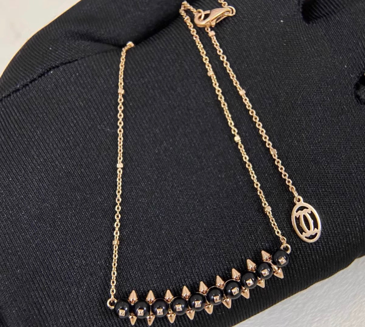 [Royal Jewellery]CLASH COLLECTION AGATE CHALCEDONY STUD NECKLACE