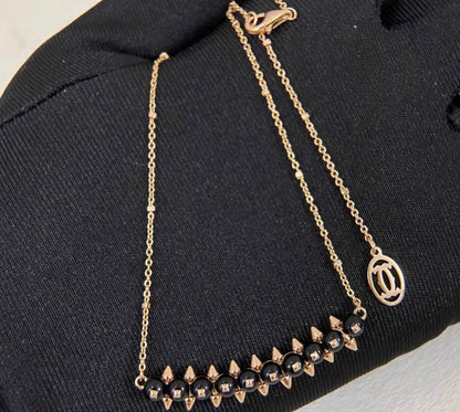 [Royal Jewellery]CLASH COLLECTION AGATE CHALCEDONY STUD NECKLACE