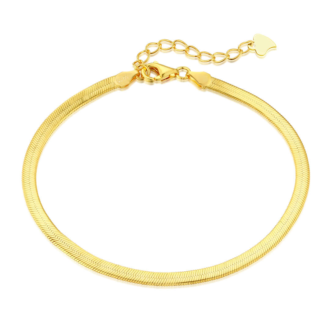 [Royal Jewellery]Flat Snake Bone Chain Blade Necklace