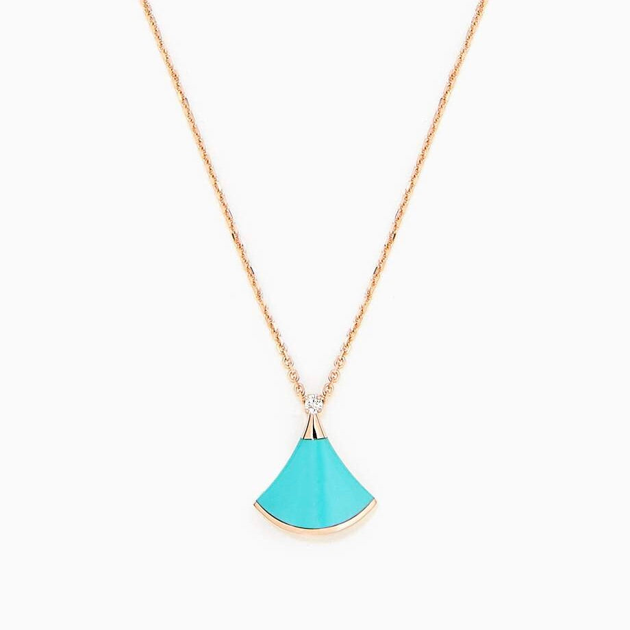 [ROYAL]DREAM NECKLACE TURQUOISE PINK GOLD