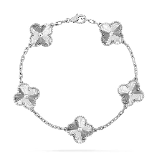 [Royal Jewellery]CLOVER SILVER 5 MOTIFS BRACELET