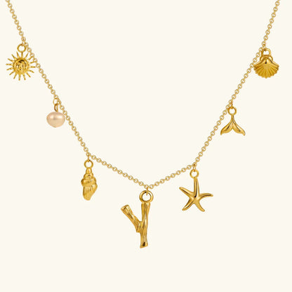 [Royal&Vicky]Avaria Ocean Initial Necklace