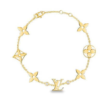 [ROYAL]STAR AND SUN 7 MOTIFS GOLD BRACELET