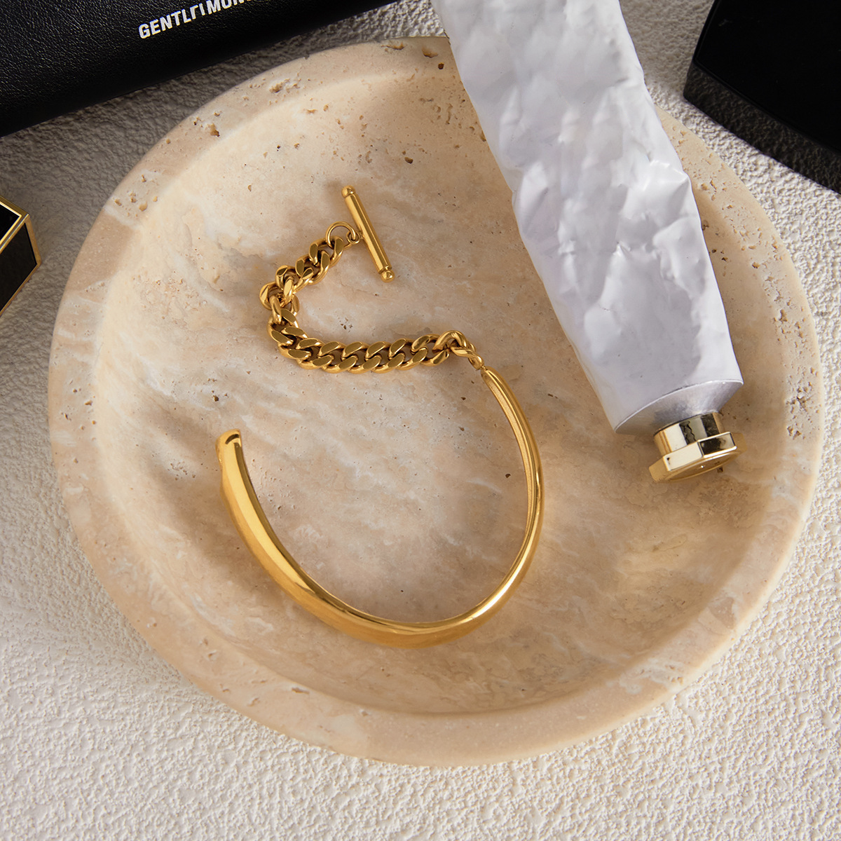 [Royal&Vicky]Myrna Gliederketten-Armreif in Gold